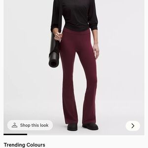 lululemon Groove Nulul High Rise Flared Pant In Burgundy Bay